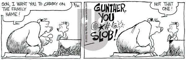 The Grizzwells - Thursday August 21, 2003 Comic Strip