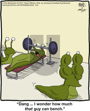 In the Bleachers on Monday April 3, 2017 Comic Strip