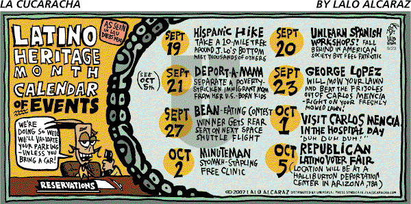 La Cucaracha on Sunday September 23, 2007 Comic Strip