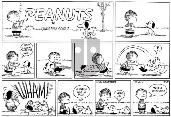 Peanuts on Sunday October 21, 1956 Comic Strip