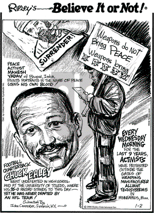 Ripley's Believe It or Not on Monday January 2, 2006 Comic Strip