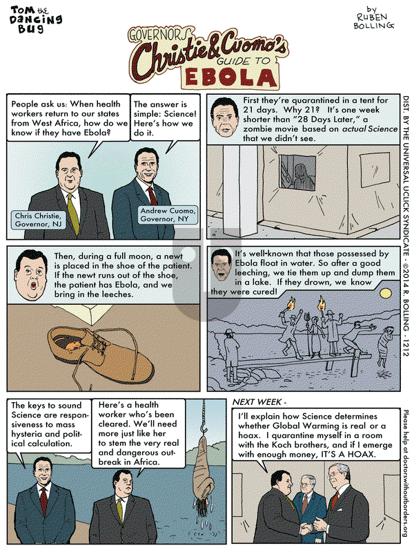 Tom the Dancing Bug on Friday November 7, 2014 Comic Strip