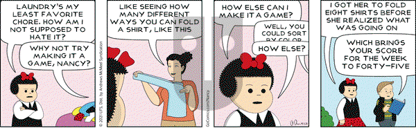 Nancy on Saturday April 3, 2021 Comic Strip