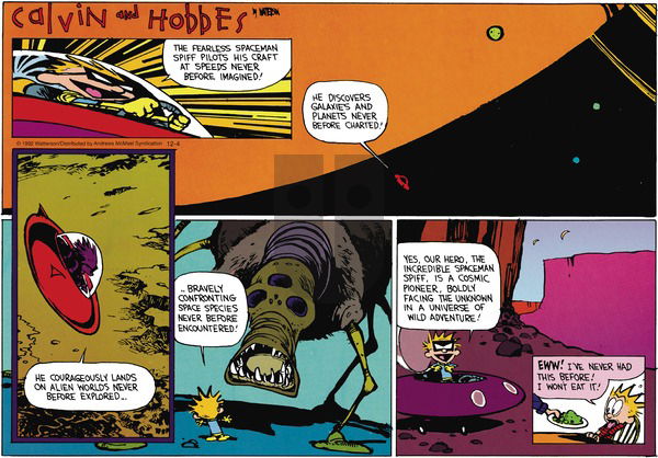 Calvin and Hobbes - Sunday December 4, 2022 Comic Strip