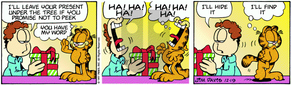 Garfield on Friday December 19, 1997 Comic Strip