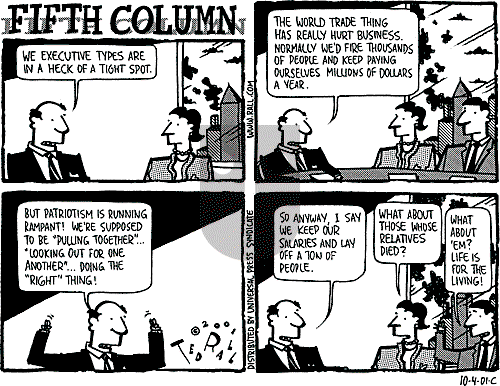 Ted Rall on Monday October 8, 2001 Comic Strip