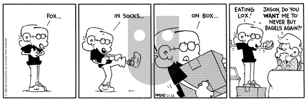FoxTrot on Saturday February 22, 1997 Comic Strip