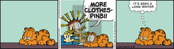 Garfield on Saturday March 8, 2014 Comic Strip