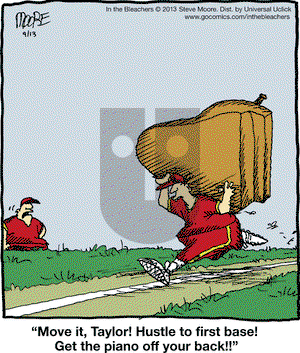 In the Bleachers on Friday September 13, 2013 Comic Strip