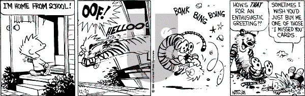 Calvin and Hobbes - Wednesday December 10, 1986 Comic Strip