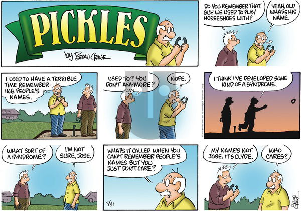 Pickles - Sunday July 31, 2016 Comic Strip