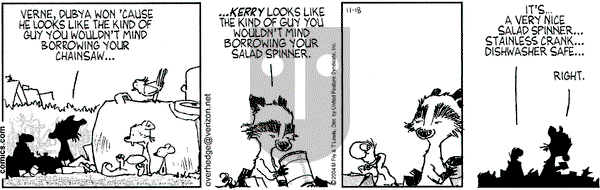 Over the Hedge on Thursday November 18, 2004 Comic Strip