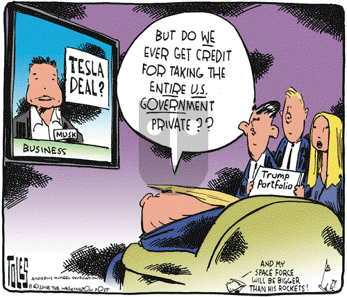 Tom Toles on Friday August 10, 2018 Comic Strip