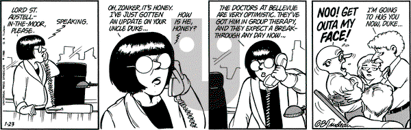 Doonesbury on Saturday January 23, 1988 Comic Strip