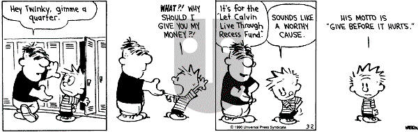 Calvin and Hobbes - Friday March 2, 1990 Comic Strip