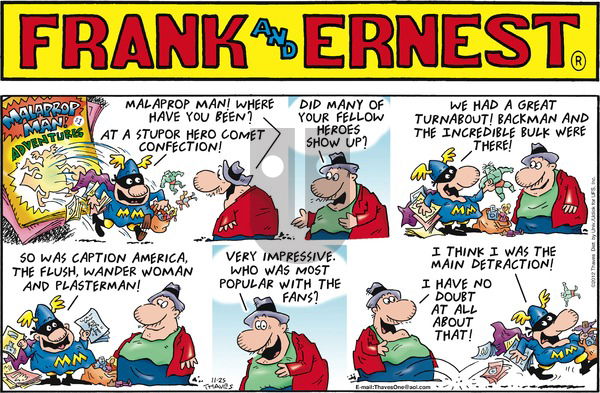 Frank and Ernest on Sunday November 25, 2012 Comic Strip