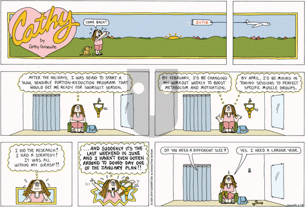 Cathy Classics - Sunday June 28, 2009 Comic Strip