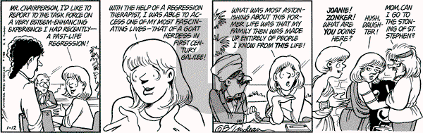 Doonesbury on Tuesday January 12, 1988 Comic Strip