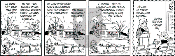 Doonesbury on Monday December 8, 1975 Comic Strip