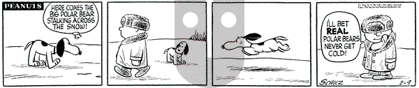 Peanuts on Saturday February 9, 1957 Comic Strip