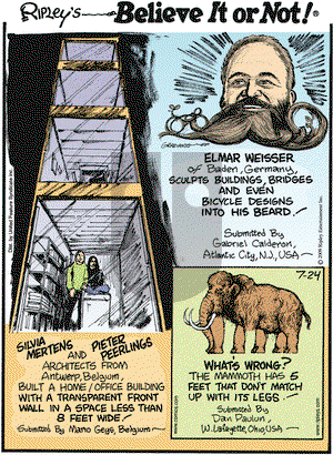 Ripley's Believe It or Not on Friday July 24, 2009 Comic Strip