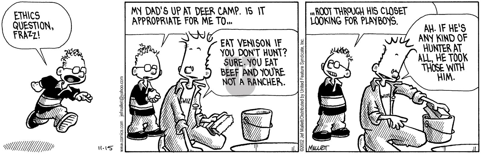 Frazz - Friday November 15, 2002 Comic Strip