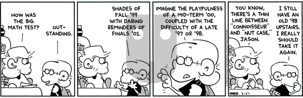 FoxTrot on Wednesday March 27, 2002 Comic Strip
