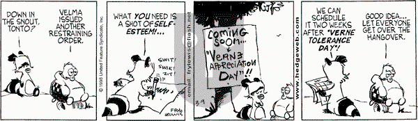 Over the Hedge on Monday March 9, 1998 Comic Strip