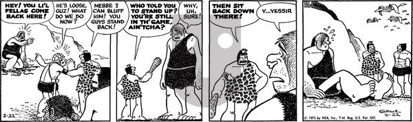 Alley Oop on Thursday February 22, 1973 Comic Strip