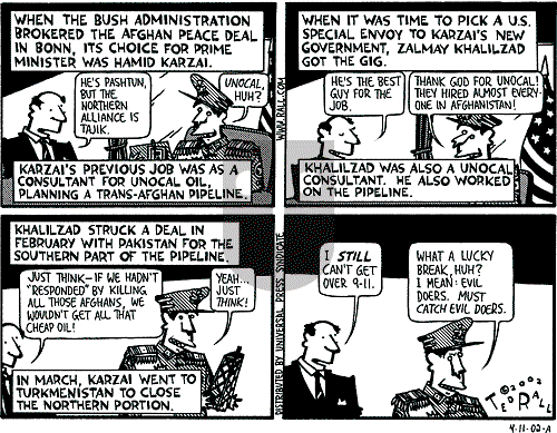 Ted Rall on Thursday April 11, 2002 Comic Strip