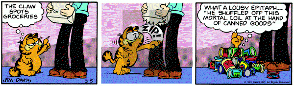 Garfield on Thursday March 5, 1981 Comic Strip