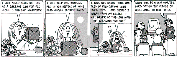 Cathy Classics on Monday April 26, 1993 Comic Strip