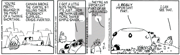Over the Hedge on Friday April 21, 2000 Comic Strip