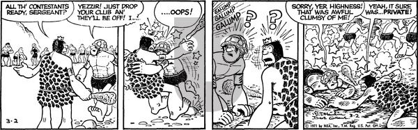 Alley Oop on Tuesday March 2, 1971 Comic Strip