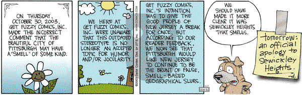 Get Fuzzy on Monday November 17, 2003 Comic Strip