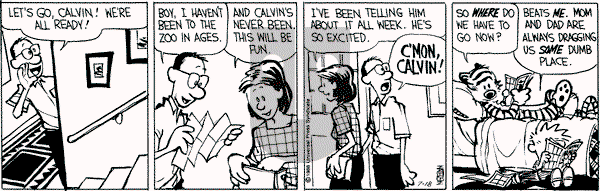 Calvin and Hobbes - Monday July 18, 1988 Comic Strip