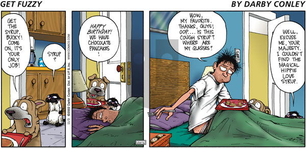 Get Fuzzy on Sunday November 3, 2002 Comic Strip