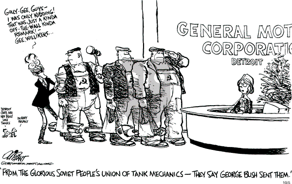 Pat Oliphant - Monday October 5, 1987 Comic Strip