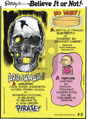 Ripley's Believe It or Not on Saturday March 5, 2016 Comic Strip