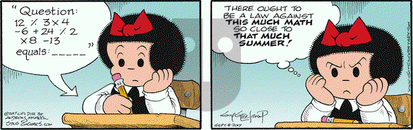 Nancy on Friday September 8, 2017 Comic Strip