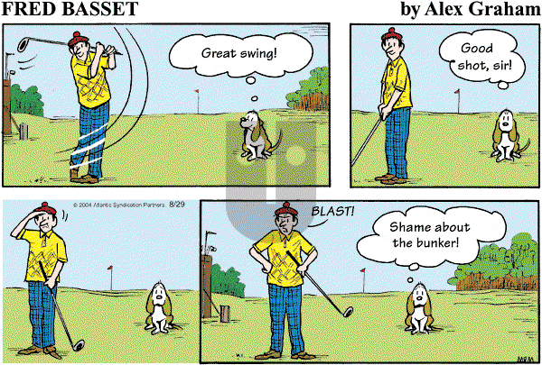 Fred Basset on Sunday August 29, 2004 Comic Strip
