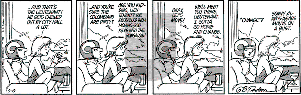 Doonesbury on Thursday September 19, 1985 Comic Strip