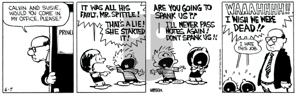 Calvin and Hobbes on Friday June 7, 1991 Comic Strip
