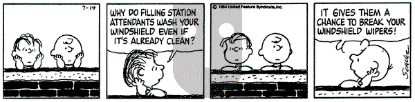 Peanuts on Saturday July 14, 1984 Comic Strip