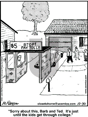 Close to Home - Tuesday October 30, 2001 Comic Strip