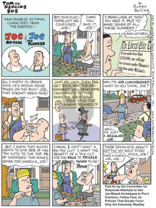 Tom the Dancing Bug on Saturday October 25, 2008 Comic Strip