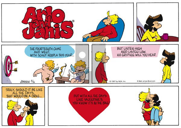 Arlo and Janis on Sunday February 16, 1997 Comic Strip