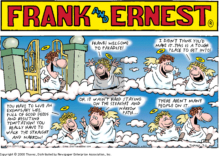 Frank and Ernest on Sunday July 2, 2000 Comic Strip