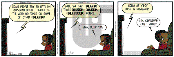 The Boondocks on Friday April 30, 2004 Comic Strip