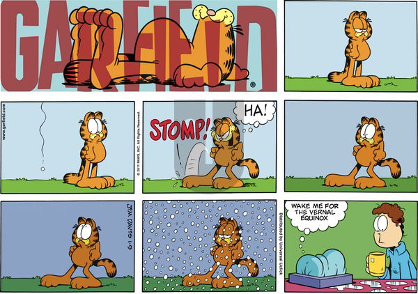 Garfield on Sunday January 9, 2011 Comic Strip